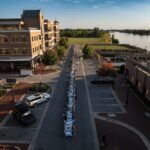 The Longest Table shown from an aerial shot